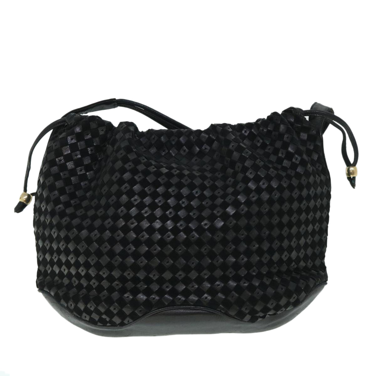 BALLY Shoulder Bag Leather Black Auth bs8280 - 0