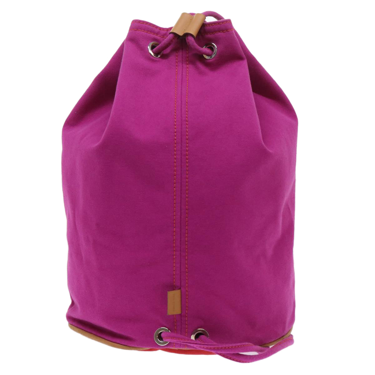 HERMES Shoulder Bag Canvas Pink Auth bs8310 - 0