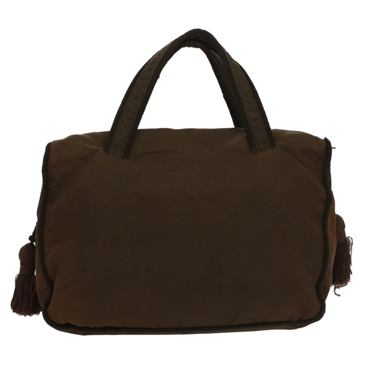 PRADA Hand Bag Nylon Brown Auth bs8323 - 0