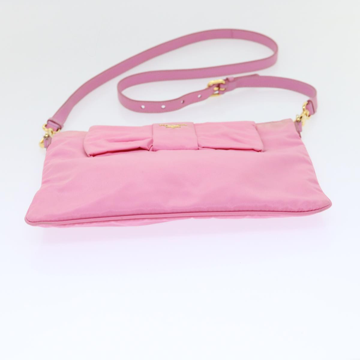 PRADA Shoulder Bag Nylon Pink Auth bs8338