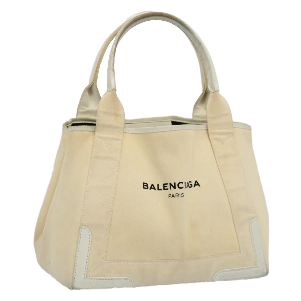 BALENCIAGA Tote Bag Canvas White 339933 Auth bs8347