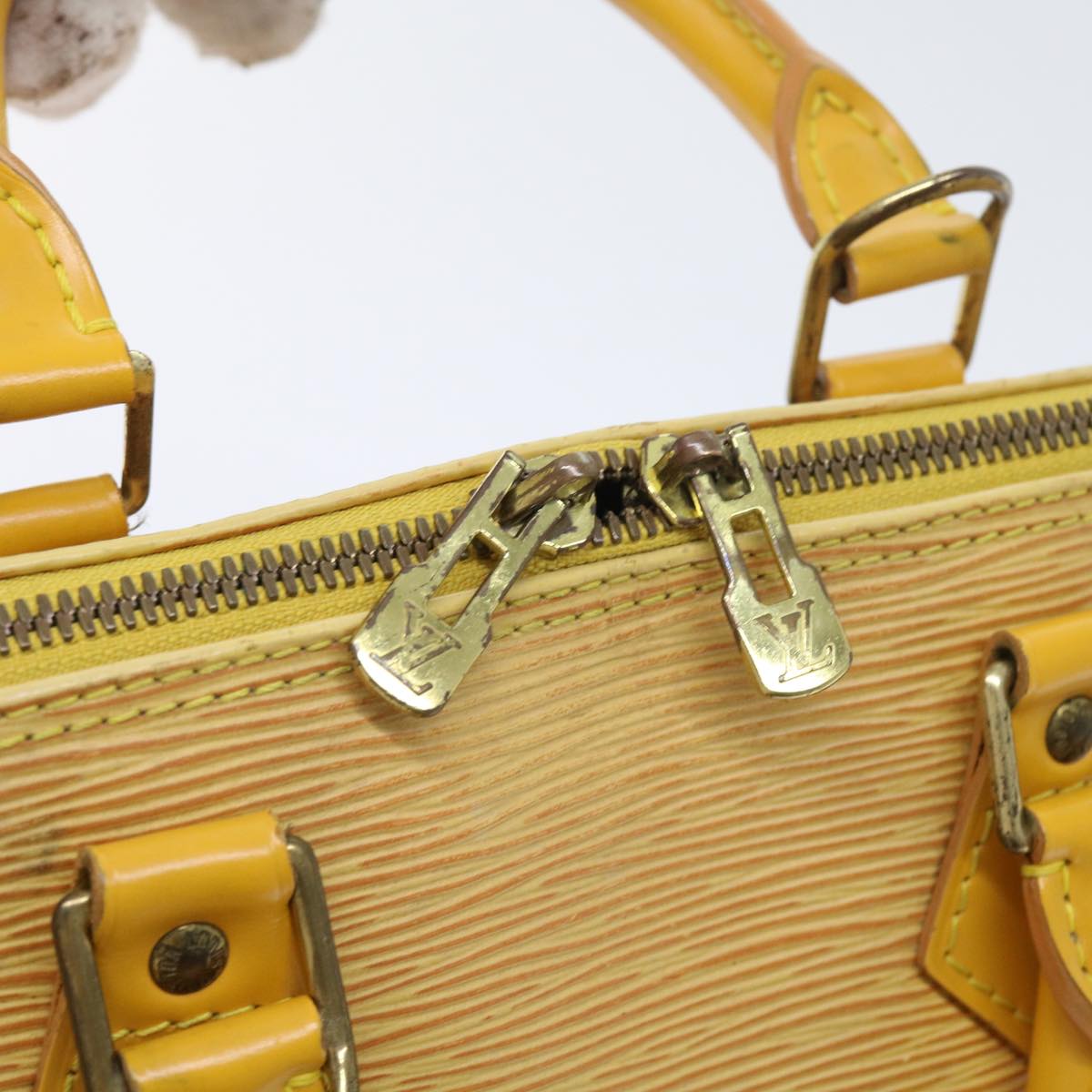 LOUIS VUITTON Epi Alma Hand Bag Tassili Yellow M52149 LV Auth bs8356