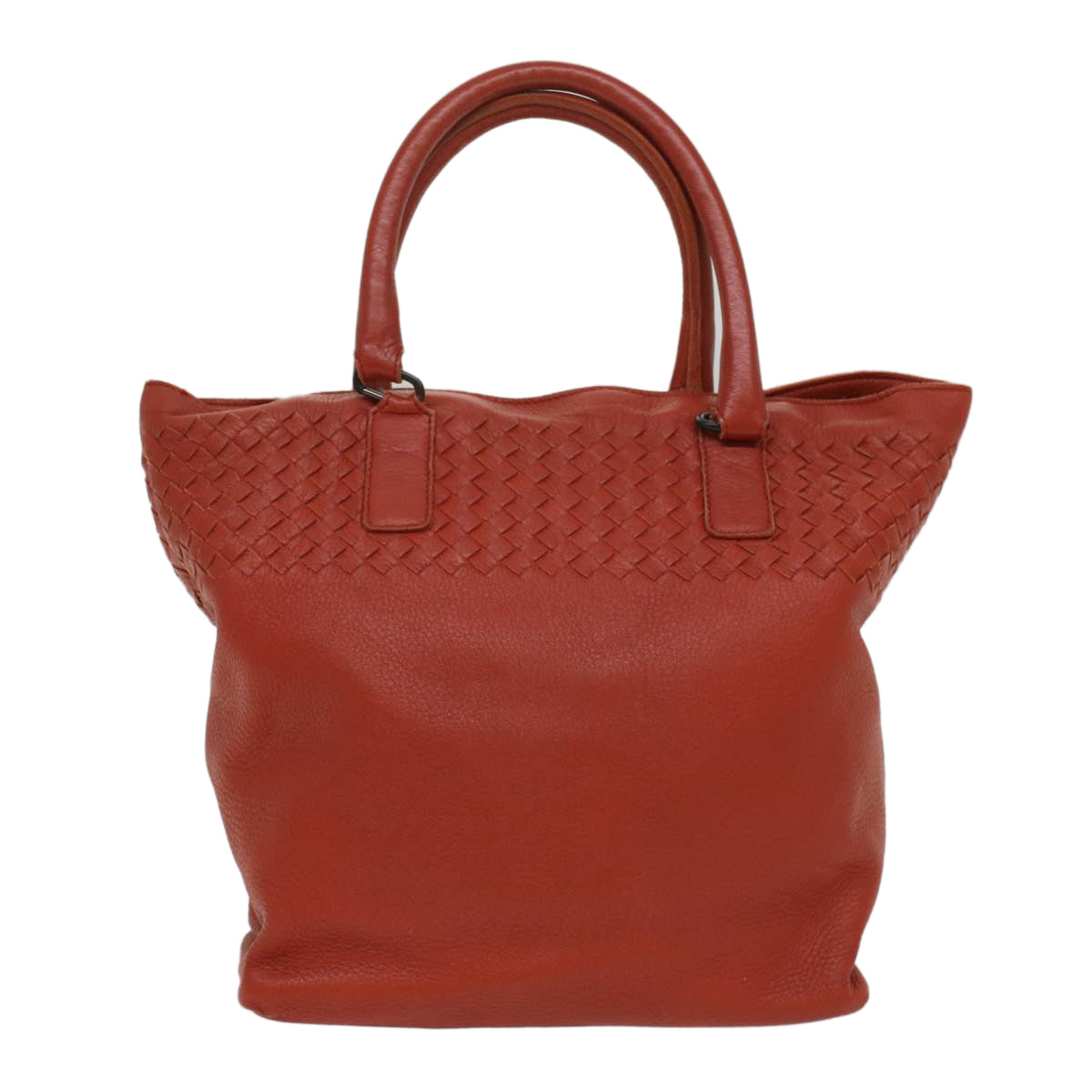 BOTTEGAVENETA INTRECCIATO Tote Bag Leather Red Auth bs8358 - 0