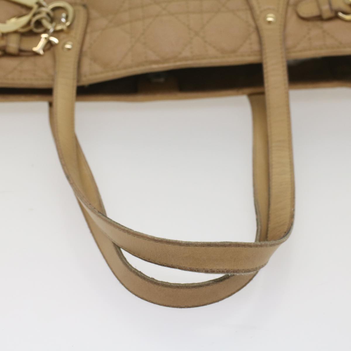 Christian Dior Canage Shoulder Bag Coated Canvas Brown Auth bs8362