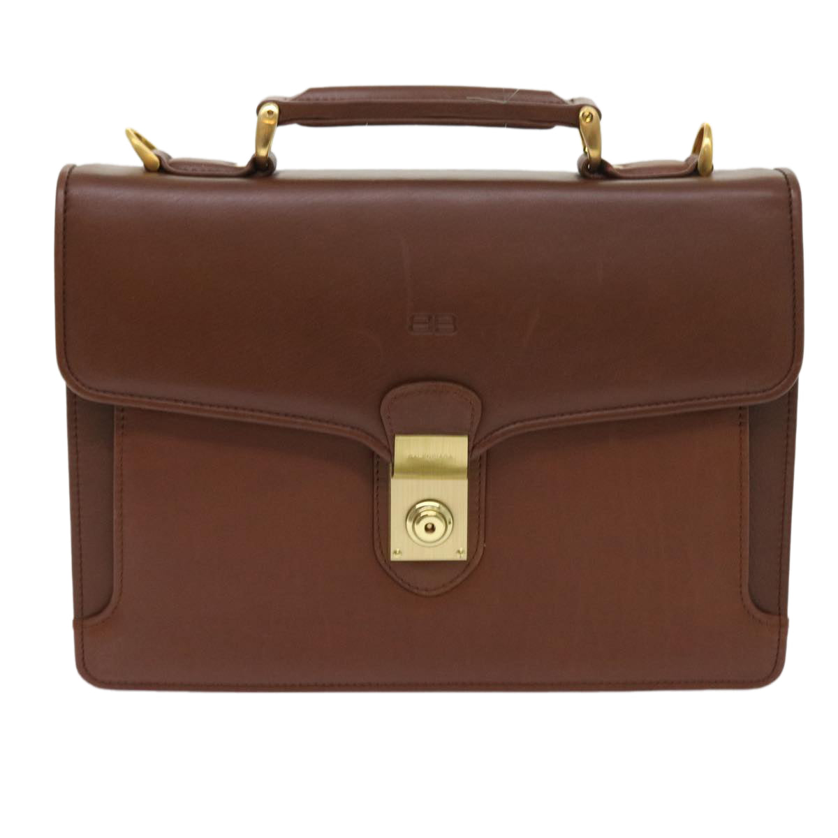 BALENCIAGA Shoulder Bag Leather 2way Brown Auth bs8363 - 0