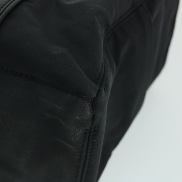 HERMES Acape Luco PM Hand Bag Nylon Black Auth bs8396