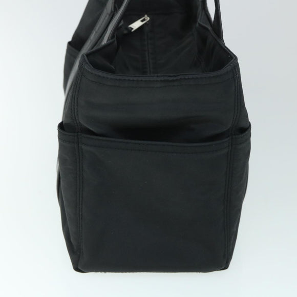 HERMES Acape Luco PM Hand Bag Nylon Black Auth bs8396