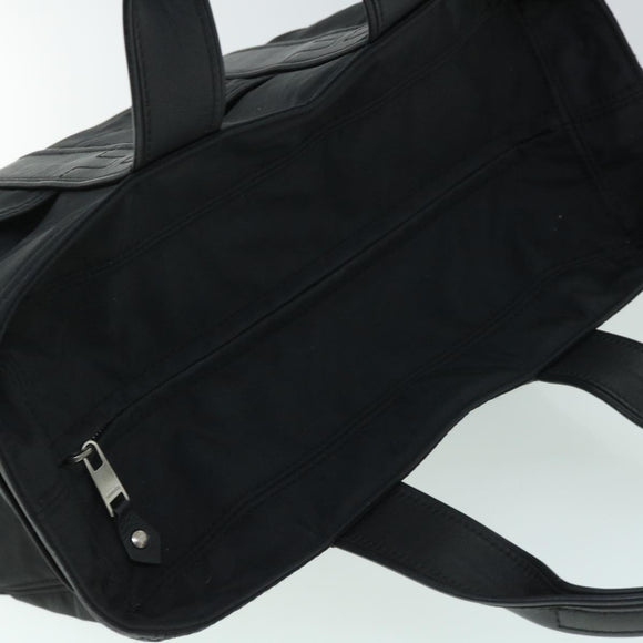 HERMES Acape Luco PM Hand Bag Nylon Black Auth bs8396