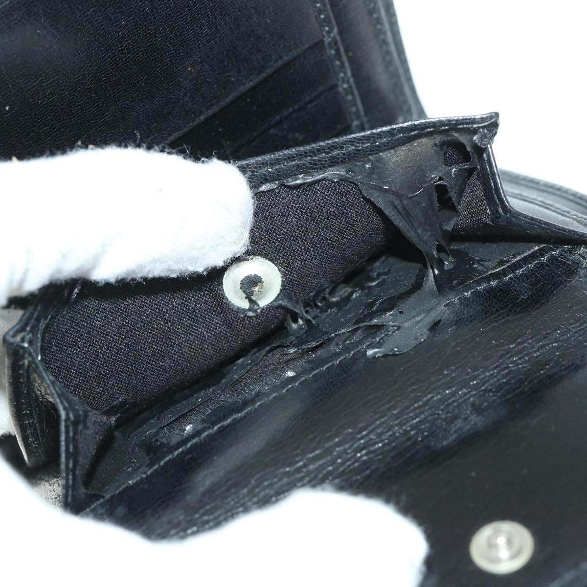Salvatore Ferragamo Key Case Wallet Leather 5Set Black Auth bs8400
