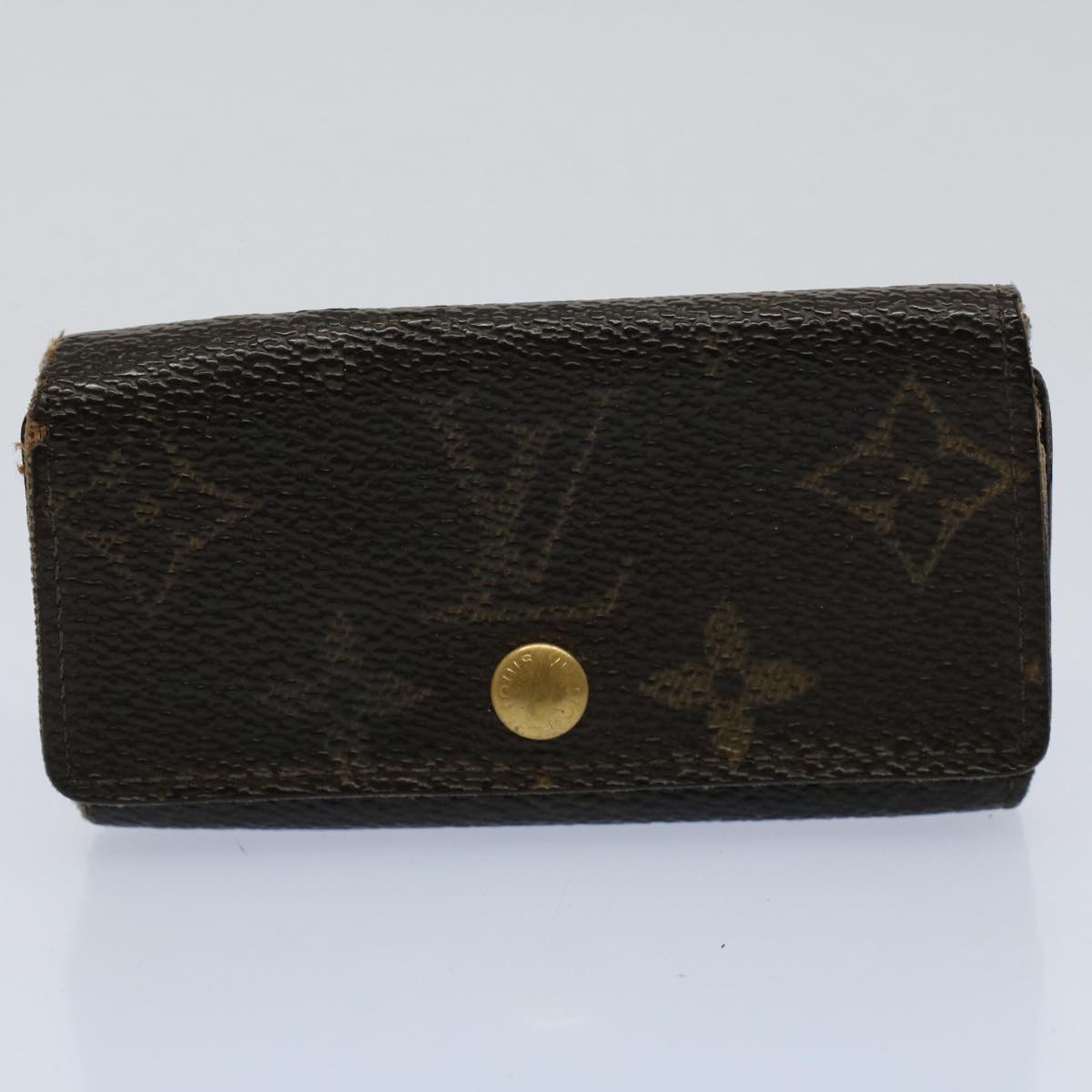 LOUIS VUITTON Monogram Clutch Bag Key Case 4Set LV Auth bs8417