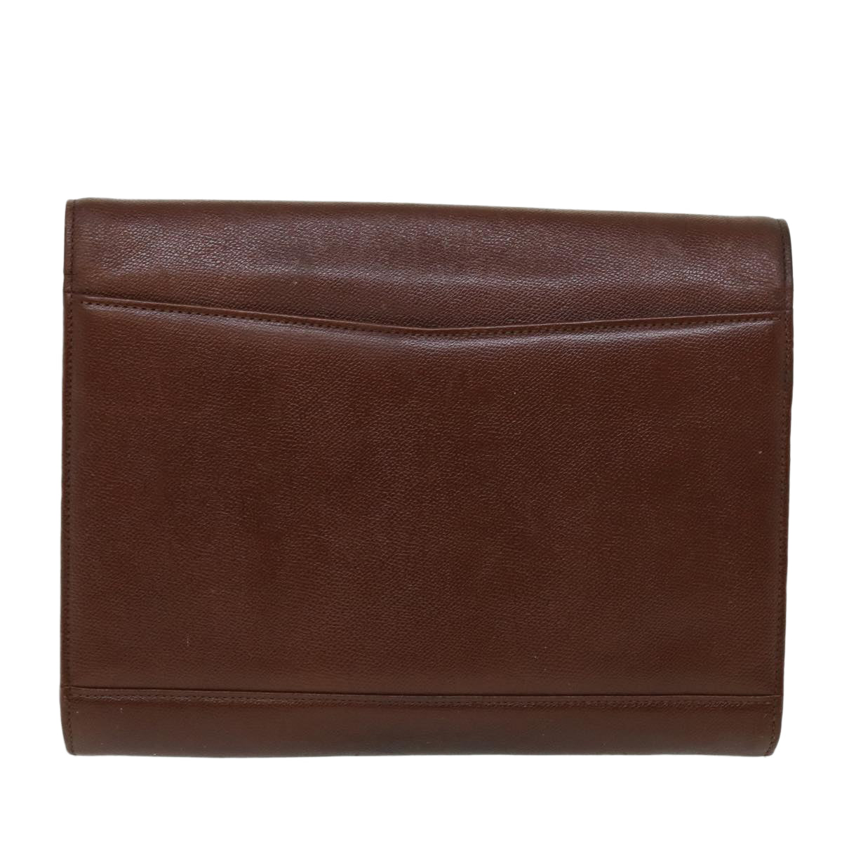 SAINT LAURENT Briefcase Leather Brown Auth bs8420 - 0