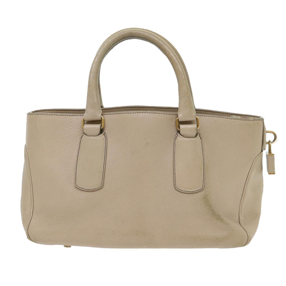 CELINE Hand Bag Leather Beige Auth bs8421 - 0