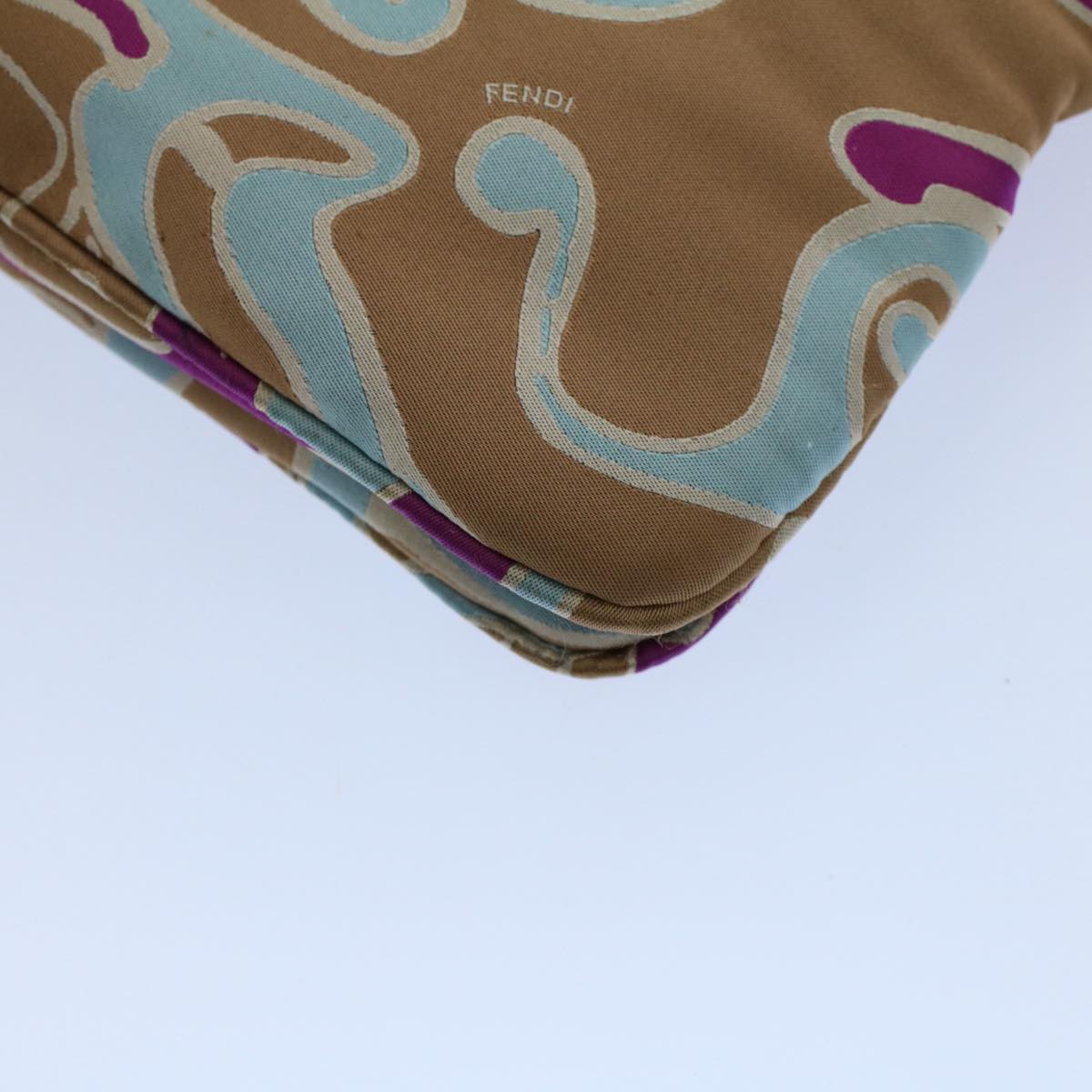 FENDI Mamma Baguette Shoulder Bag Canvas Multicolor 2305 26796 018 Auth bs8434
