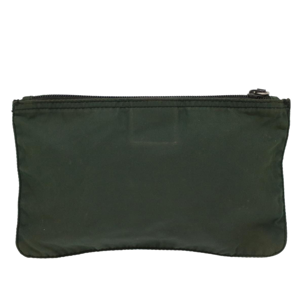 PRADA Pouch Nylon Green Auth bs8437