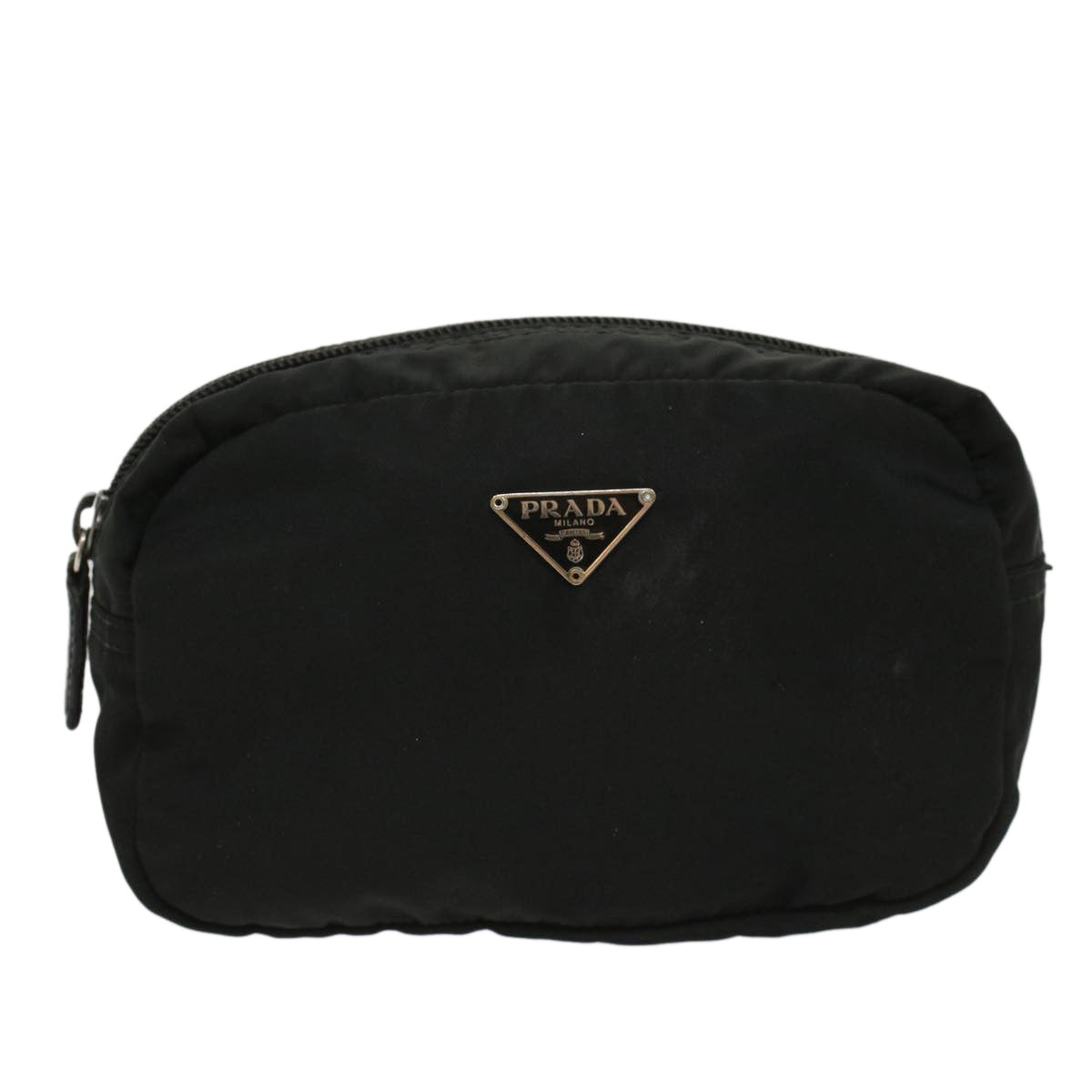 PRADA Pouch Nylon Black Auth bs8438