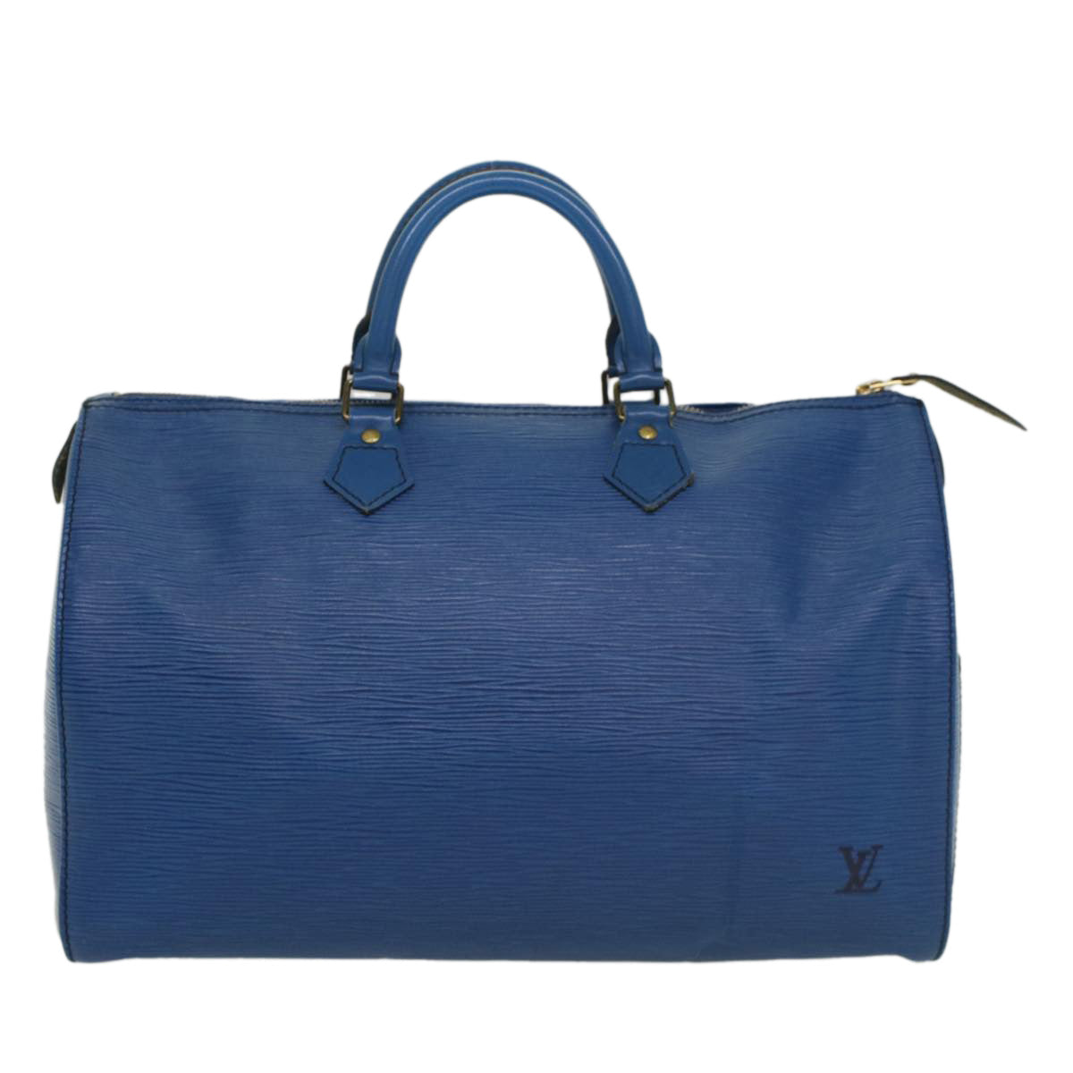 LOUIS VUITTON Epi Speedy 35 Hand Bag Toledo Blue M42995 LV Auth bs8442