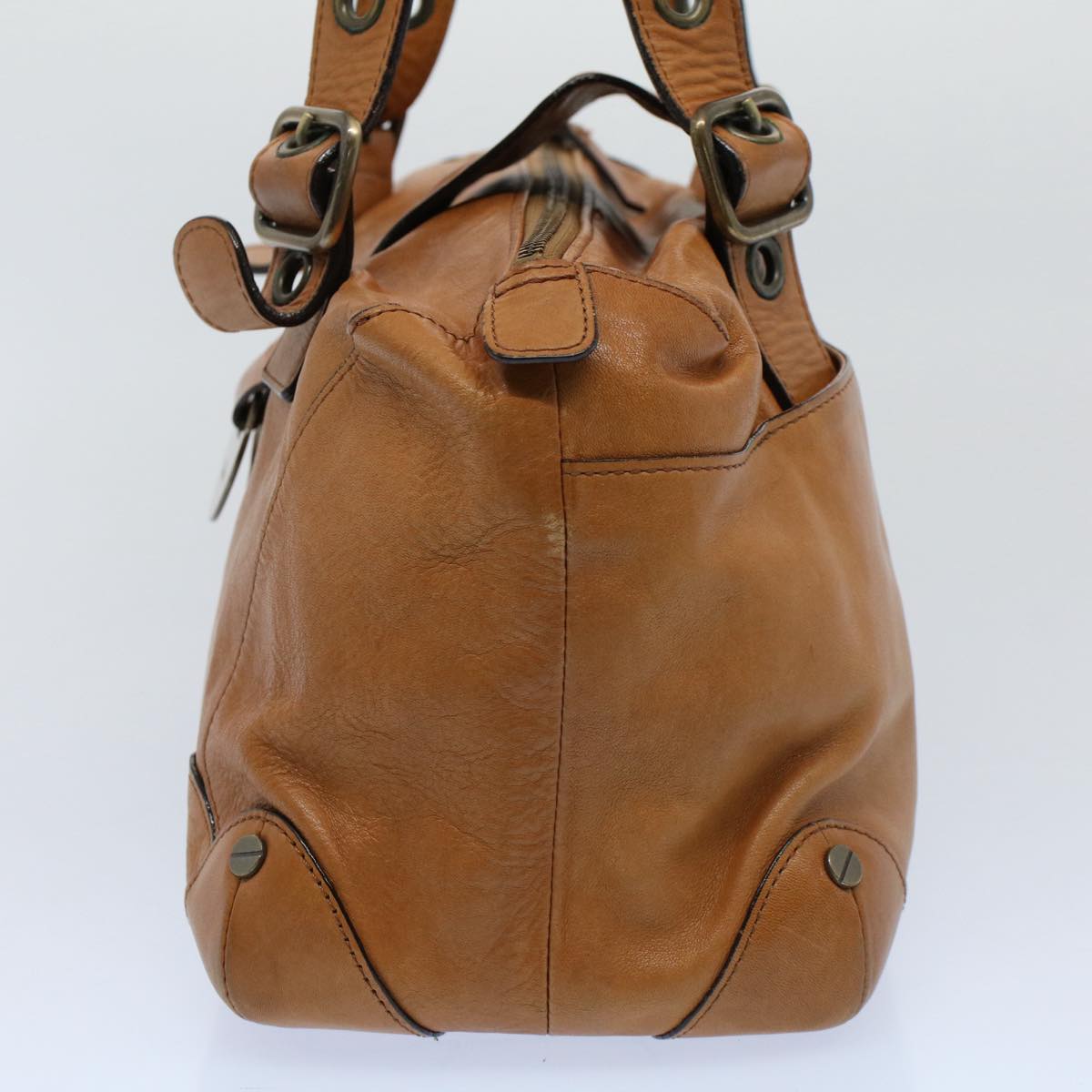 Chloe Shoulder Bag Leather Brown Auth bs8450