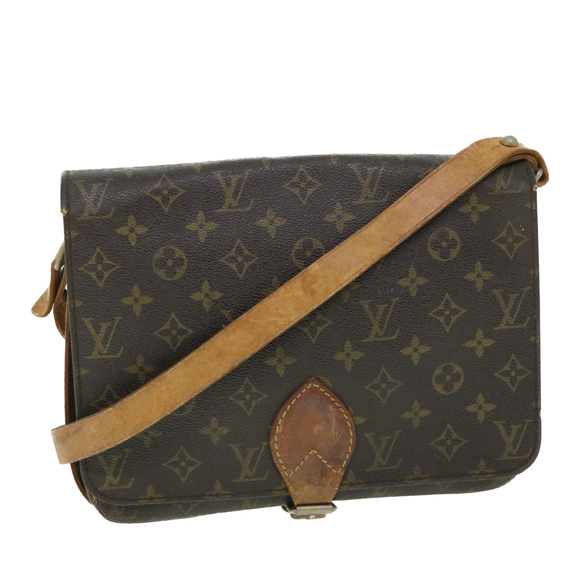 LOUIS VUITTON Monogram Cartouchiere GM Shoulder Bag M51252 LV Auth bs8462