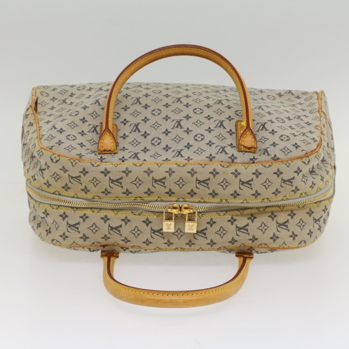 LOUIS VUITTON Monogram Mini Marie Hand Bag Blue M92003 LV Auth bs8468