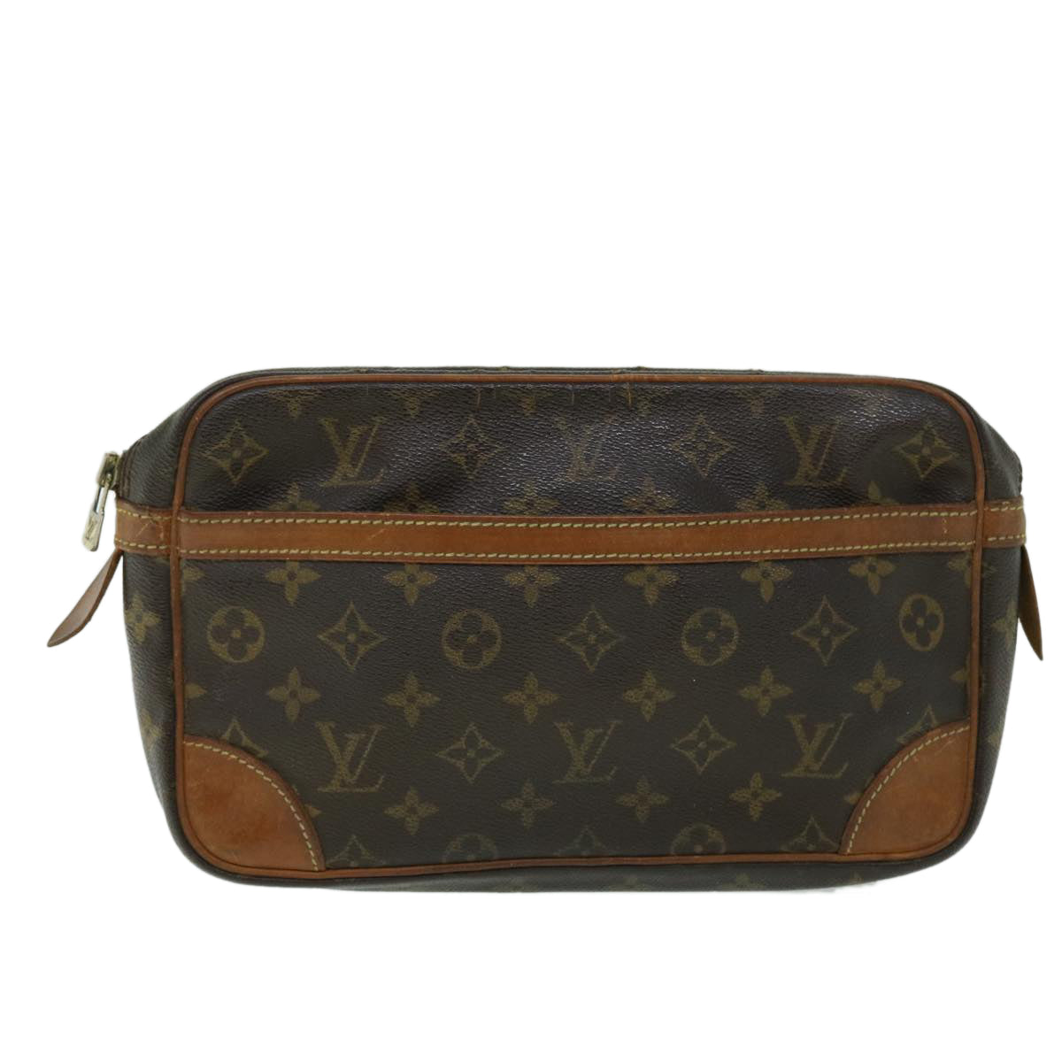 LOUIS VUITTON Monogram Compiegne 28 Clutch Bag M51845 LV Auth bs8478