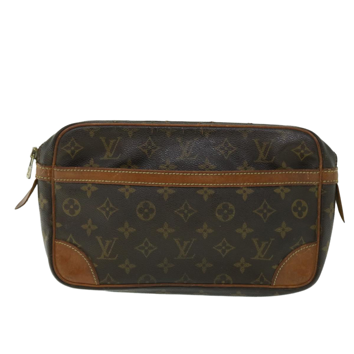 LOUIS VUITTON Monogram Compiegne 28 Clutch Bag M51845 LV Auth bs8478