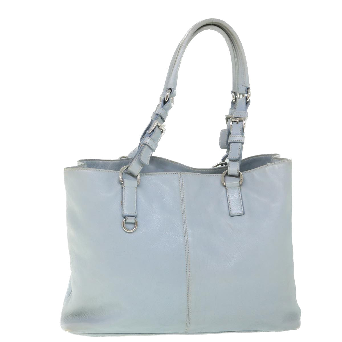 PRADA Shoulder Bag Leather Light Blue Auth bs8483 - 0