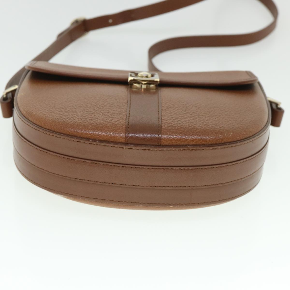 Burberrys Shoulder Bag Leather Brown Auth bs8541