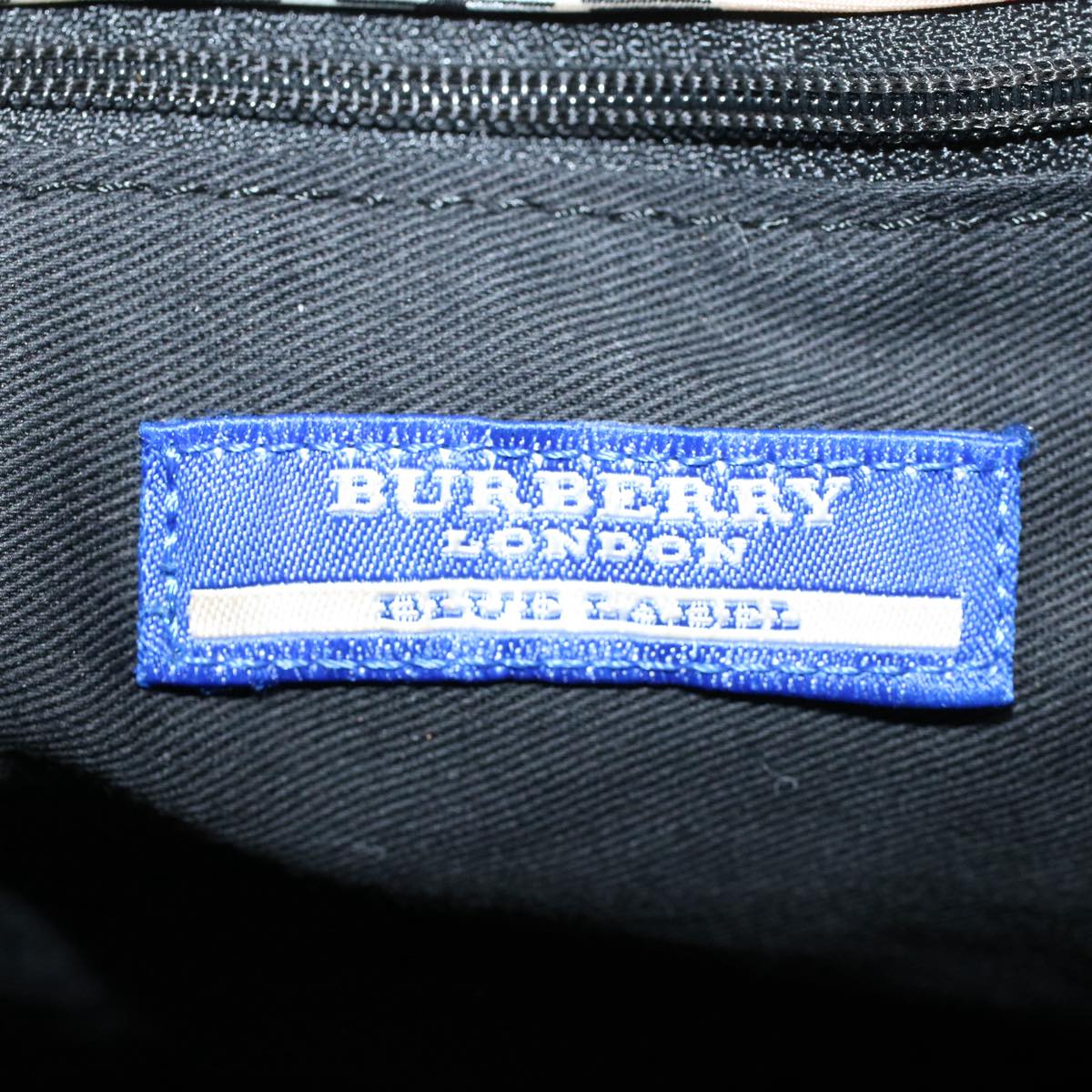 BURBERRY Blue Label Tote Bag Canvas Black Auth bs8542