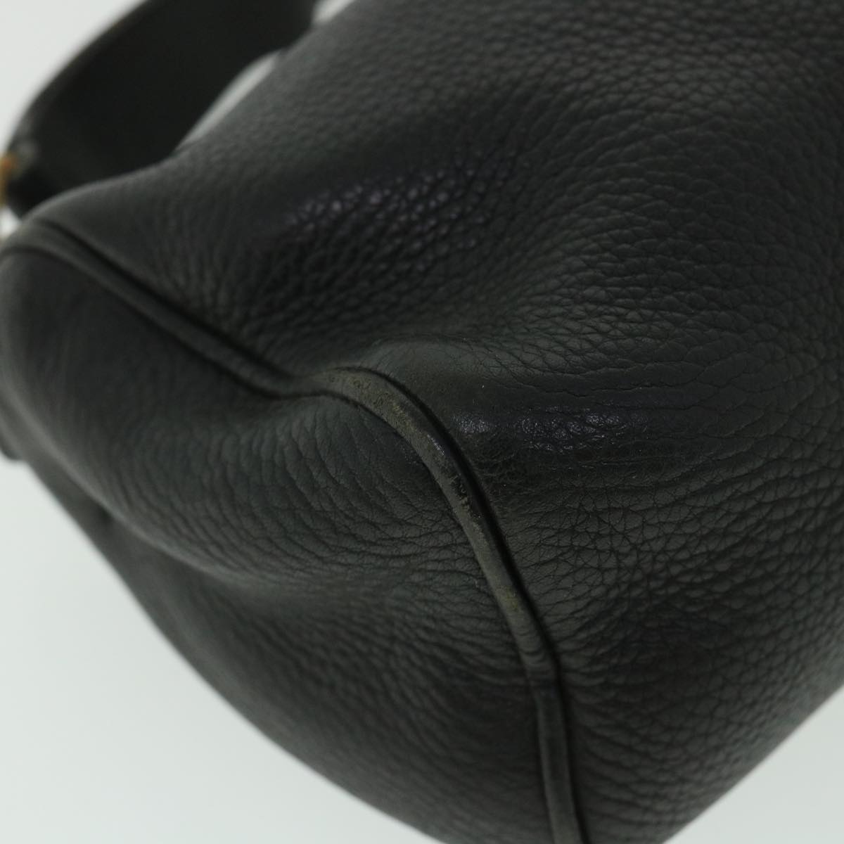 PRADA Shoulder Bag Leather Black Auth bs8544