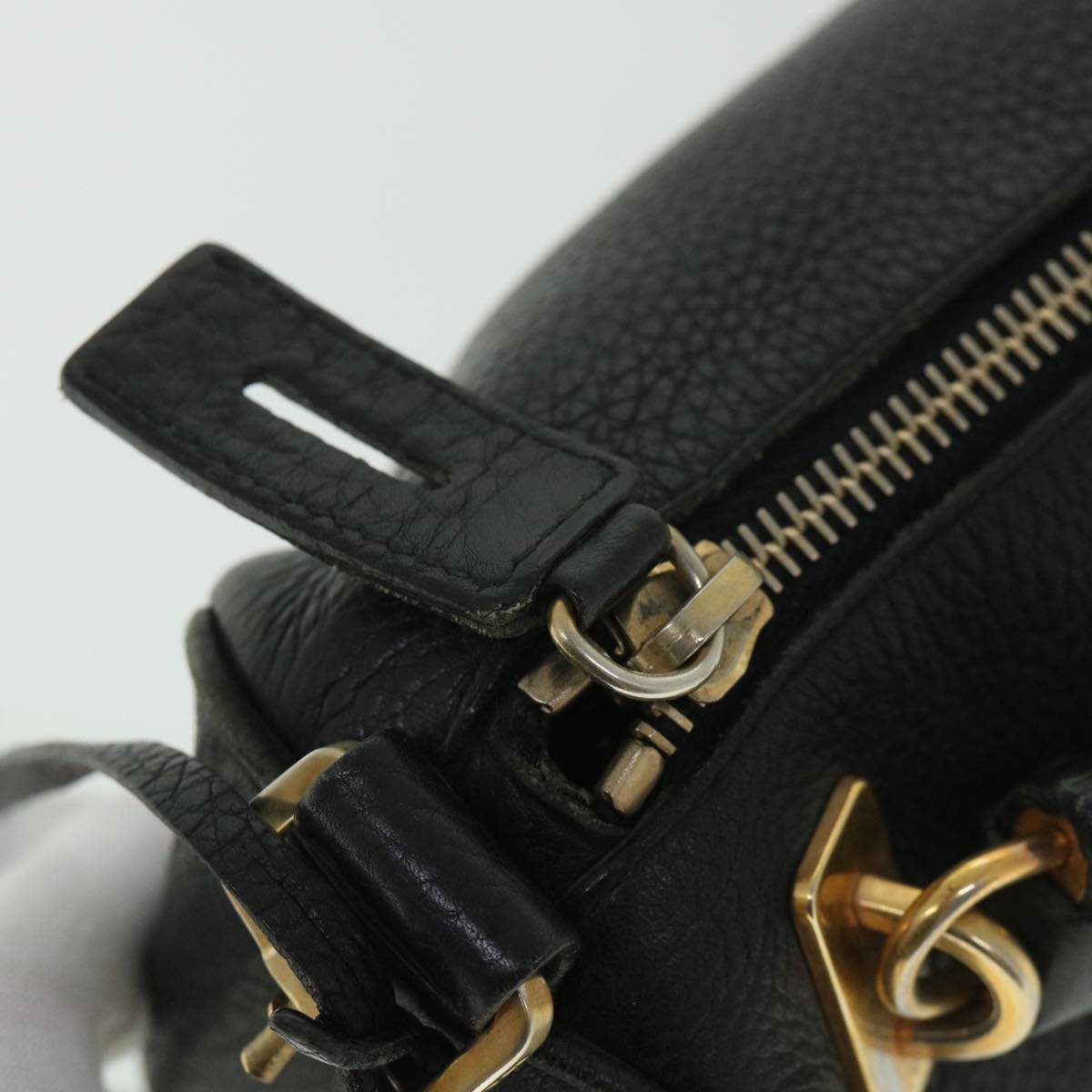 PRADA Shoulder Bag Leather Black Auth bs8544