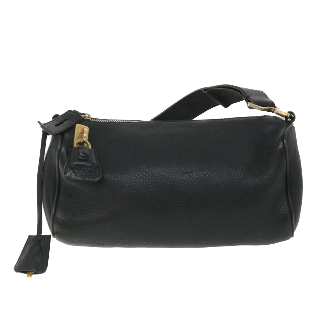 PRADA Shoulder Bag Leather Black Auth bs8544