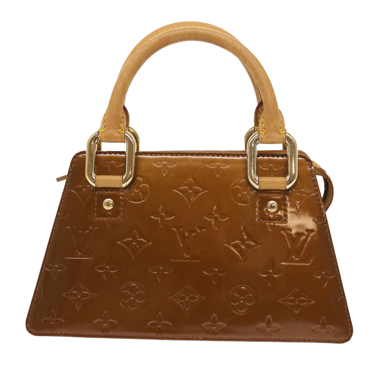 LOUIS VUITTON Monogram Vernis Mini Forsythe Hand Bag Bronze M91120 Auth bs8575 - 0