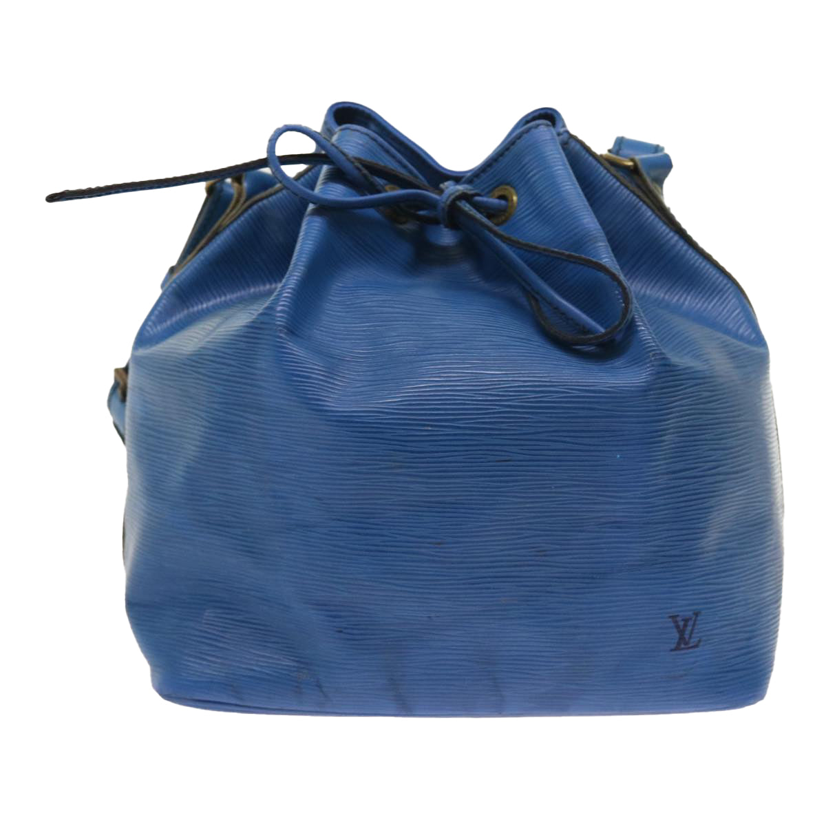 LOUIS VUITTON Epi Petit Noe Shoulder Bag Blue M44105 LV Auth bs8576