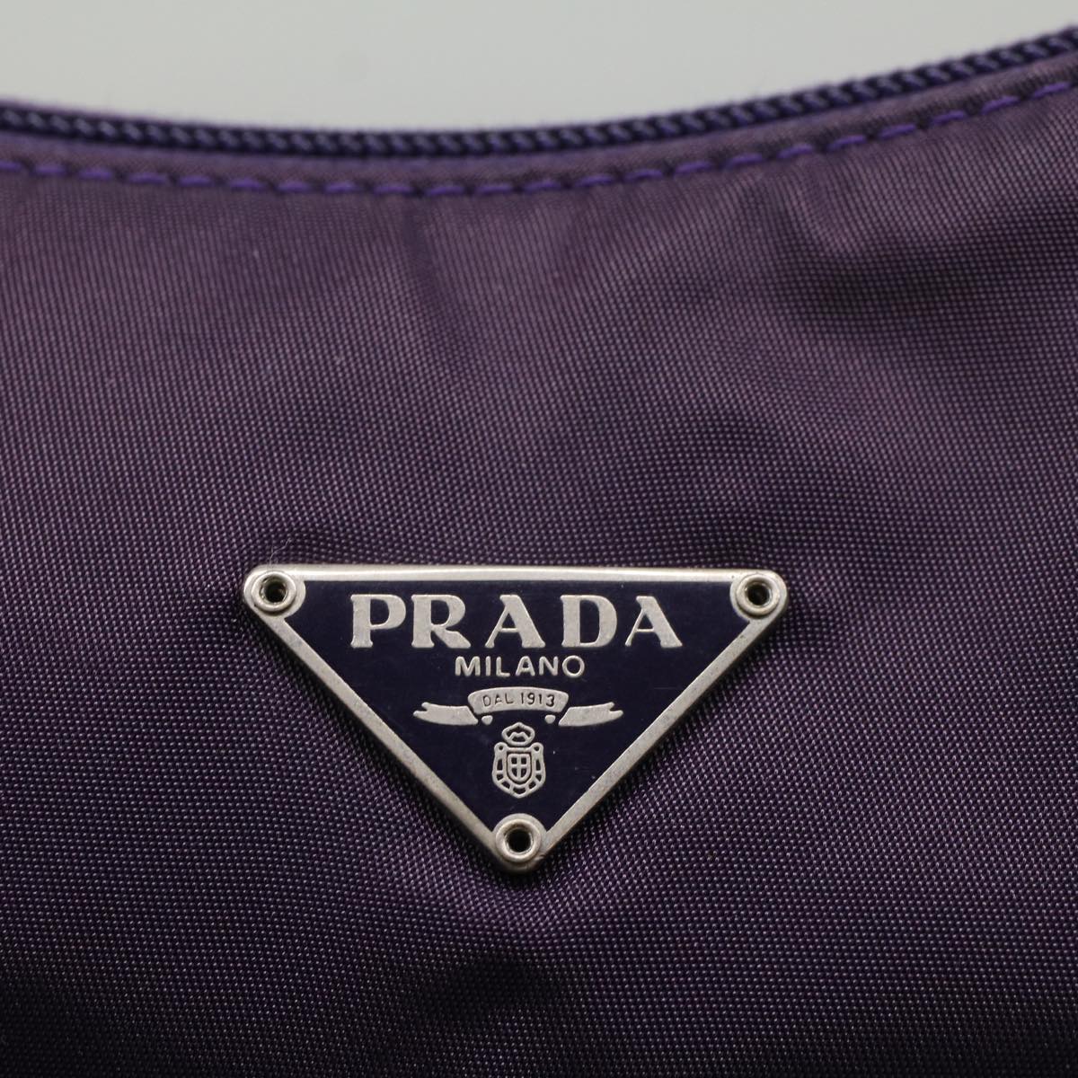 PRADA Hand Bag Nylon Purple Auth bs8578