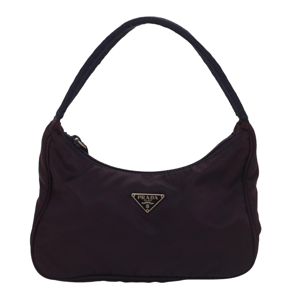 PRADA Hand Bag Nylon Purple Auth bs8578 - 0