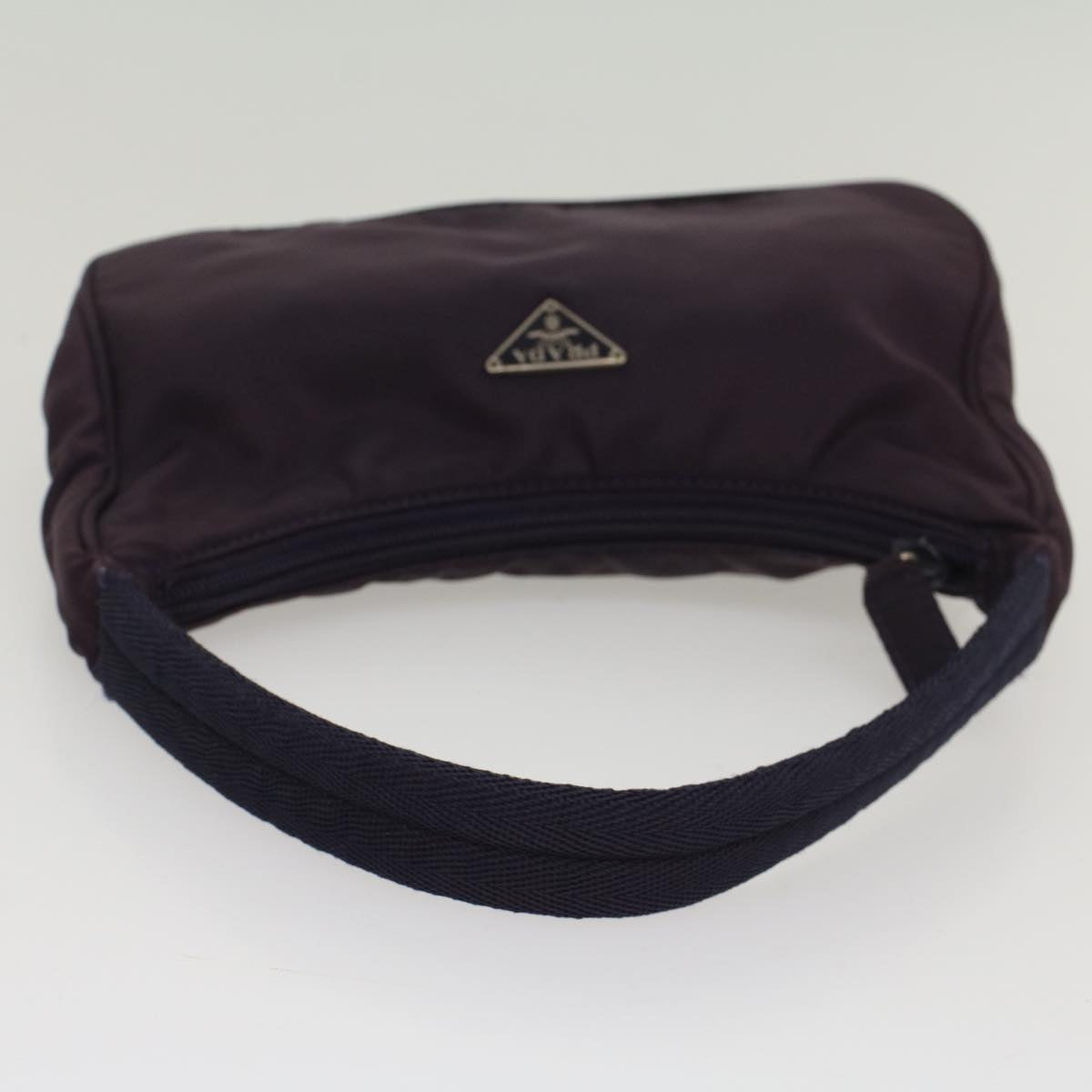 PRADA Hand Bag Nylon Purple Auth bs8578
