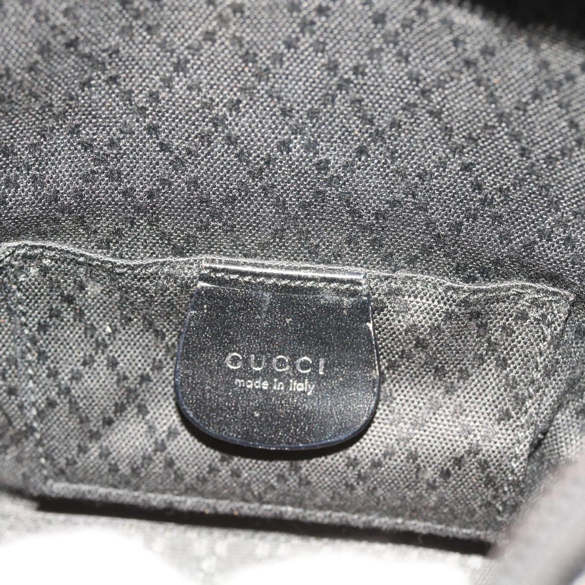 GUCCI Shoulder Bag Nylon Canvas Black 000 0601 200047 Auth bs8579