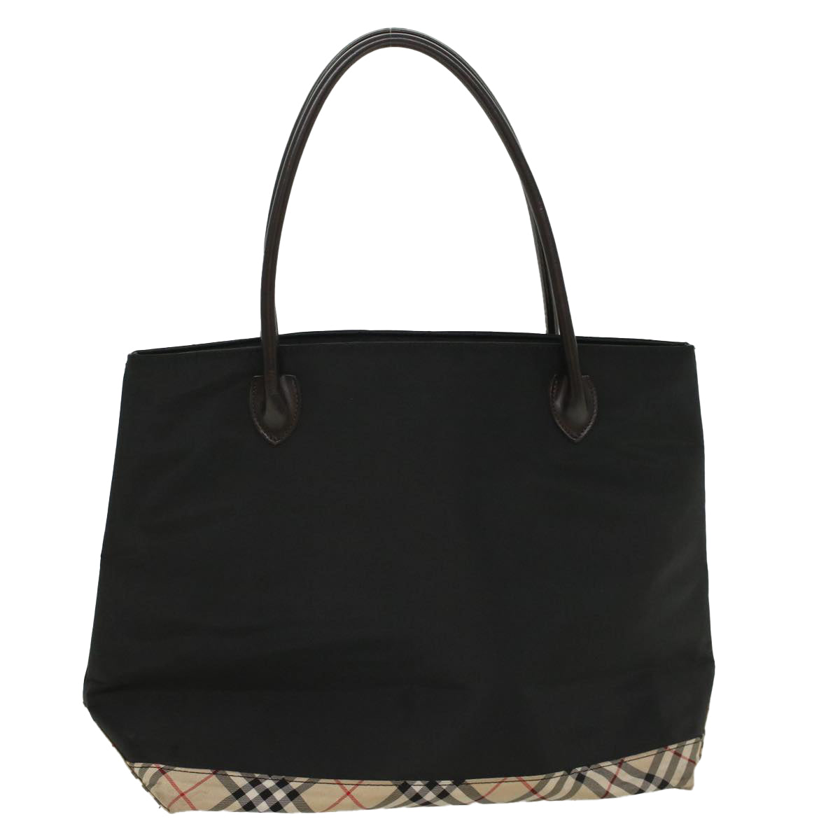 BURBERRY Blue Label Tote Bag Nylon Black Auth bs8589