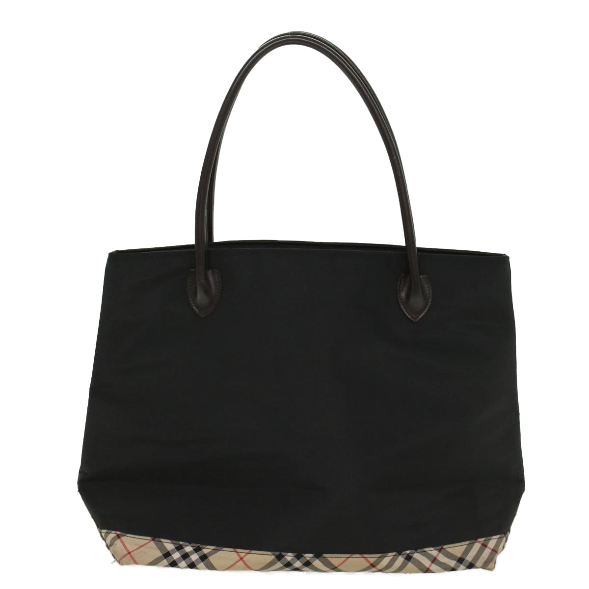 BURBERRY Blue Label Tote Bag Nylon Black Auth bs8589