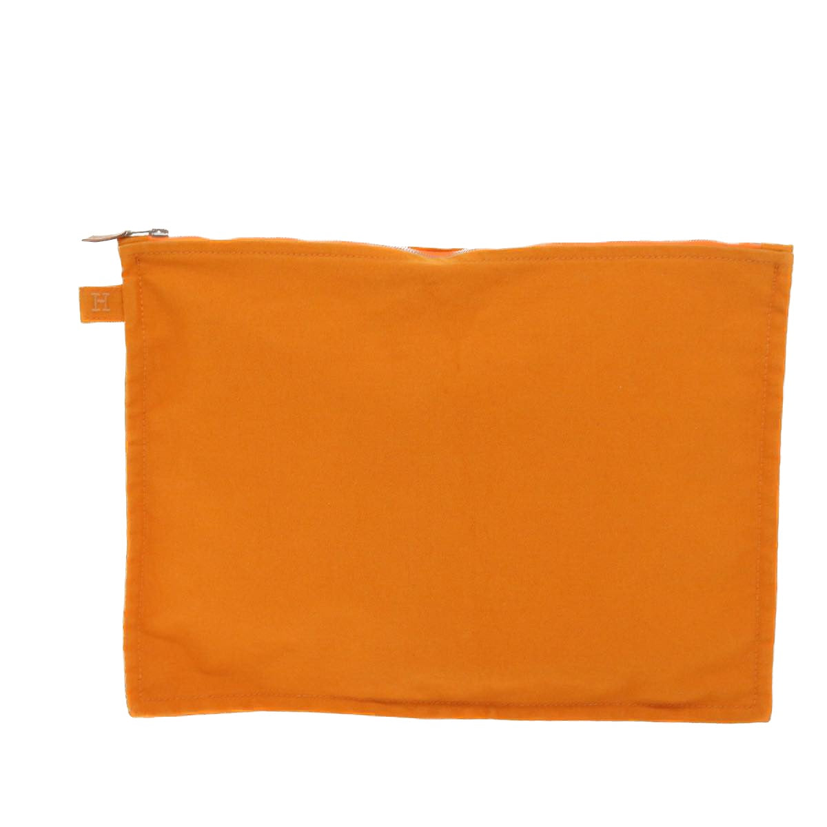 HERMES Large Medium Small Pouch Canvas 3Set Orange Auth bs8593