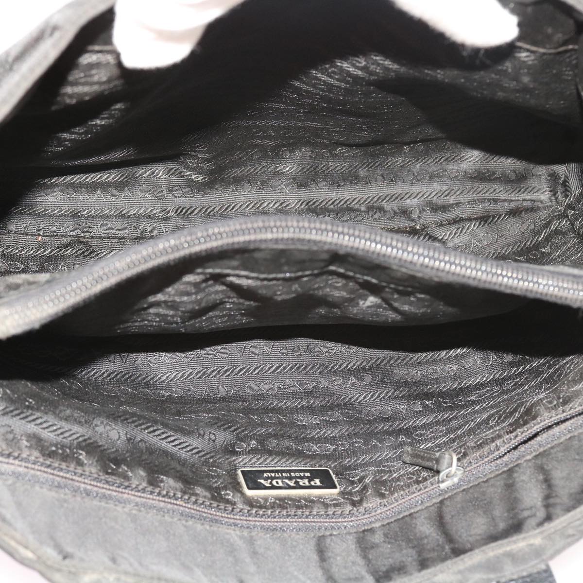 PRADA Shoulder Bag Nylon Black Auth bs8599