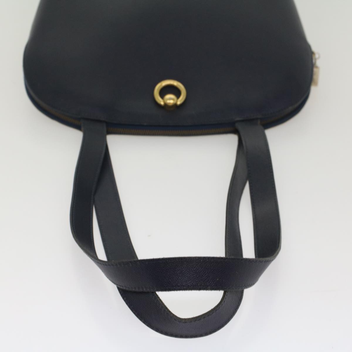 CELINE Shoulder Bag Leather Navy Auth bs8617