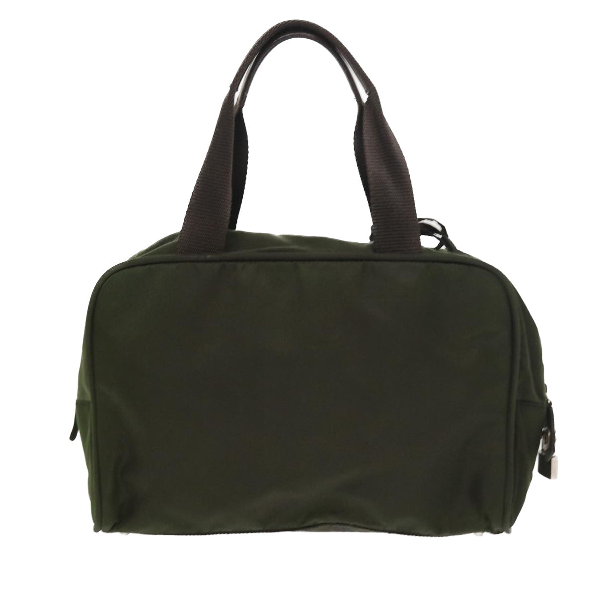 PRADA Hand Bag Nylon Green Auth bs8634