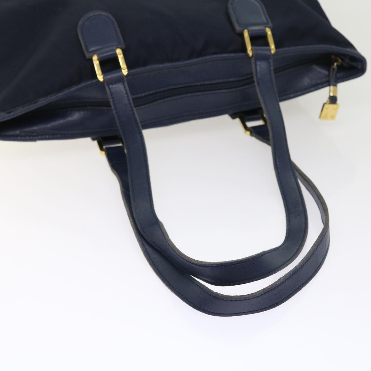 LOEWE Shoulder Bag Nylon Leather 3Set Black Navy Auth bs8650