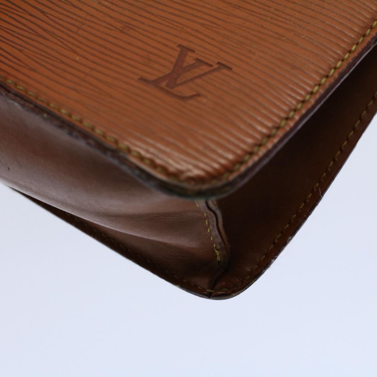 LOUIS VUITTON Epi Wallet Clutch Bag 3Set Brown White LV Auth bs8652