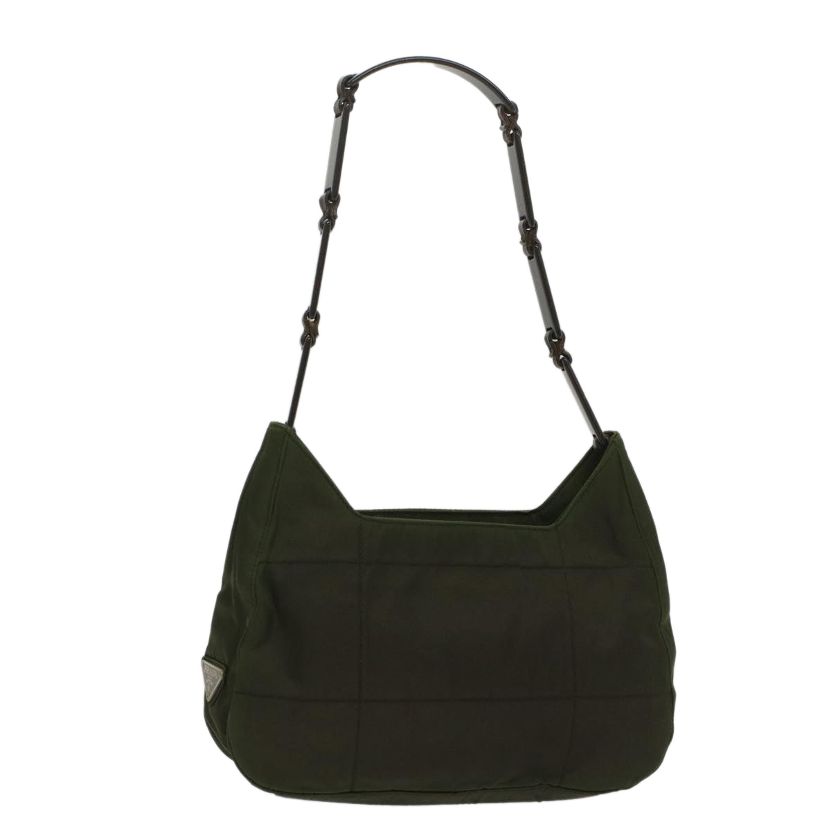 PRADA Shoulder Bag Nylon Green Auth bs8696