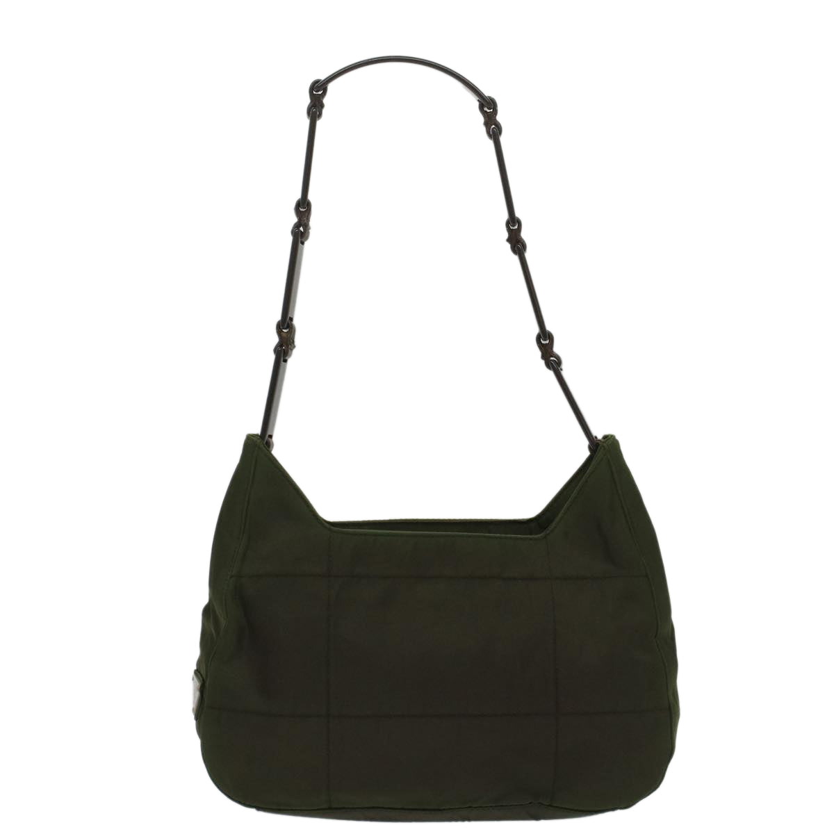 PRADA Shoulder Bag Nylon Green Auth bs8696