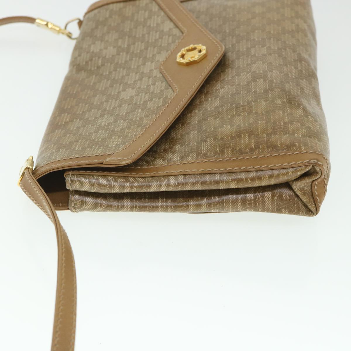 CELINE Macadam Canvas Shoulder Bag Brown Auth bs8699