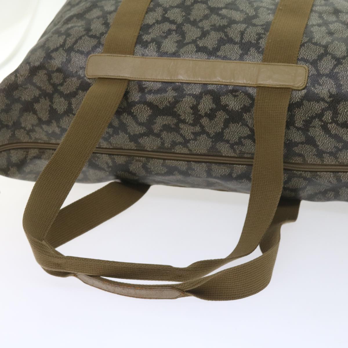 SAINT LAURENT Shoulder Bag PVC Leather Gray Auth bs8707