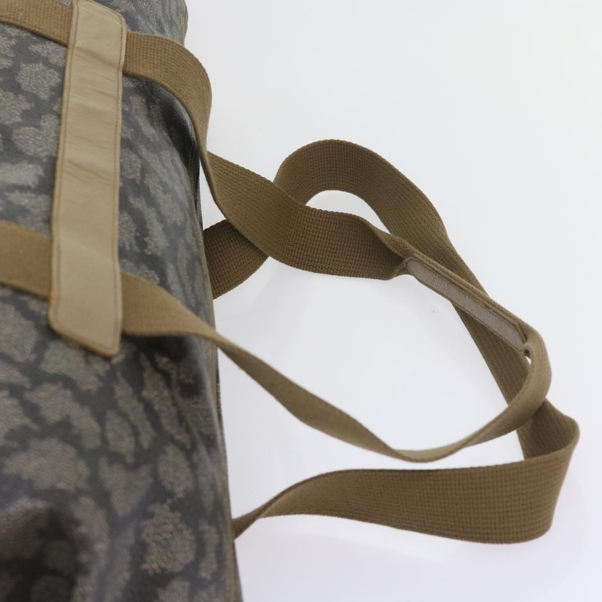 SAINT LAURENT Shoulder Bag PVC Leather Gray Auth bs8707
